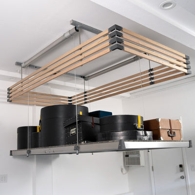 Auxx-Fence Solid Hardwood Safety Fence for Auxx-Lift Storage Platforms