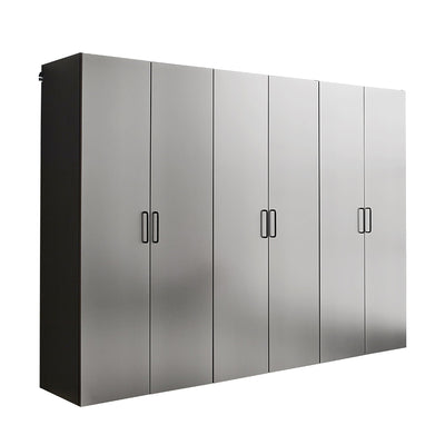 Astro Series Metallic Gray 3-Cabinet Garage Storage Set with Soft-Close Doors