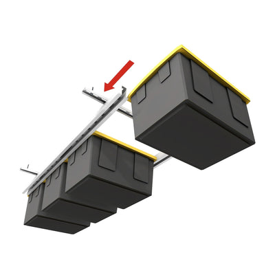 CeilingSAM Tote Slide Adjustable Overhead Garage Tote Storage Rack, Made in the USA