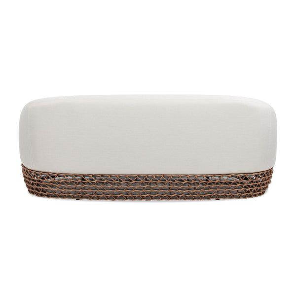 Willow Upholstered Patio Deep Seating Sofa with Sunbrella Upholstery - Dark Gray or Dark Brown