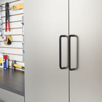 Astro Series Tall Wall-Mounted Garage Storage Cabinet with Soft-Close Doors – Metallic Gray