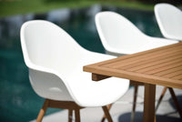 Leyland Extendable Table with 8 Chamonix Armchairs Dining Set