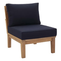 Marina 6-Piece Teak Outdoor Sectional Sofa Set with Water-Resistant Cushions