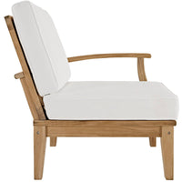 Marina 6-Piece Teak Outdoor Sectional Sofa Set with Water-Resistant Cushions