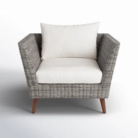 Panther Outdoor Patio Wicker and FSC Wood Seating Set