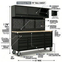 GTools Overhead Pro 6ft All-in-One Workstation