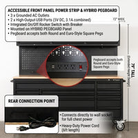 GTools Overhead Pro 6ft All-in-One Workstation