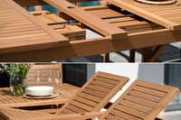 Leyland Extendable Table with 8 Chamonix Armchairs Dining Set