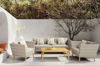 Panther Outdoor Patio Wicker and FSC Wood Seating Set