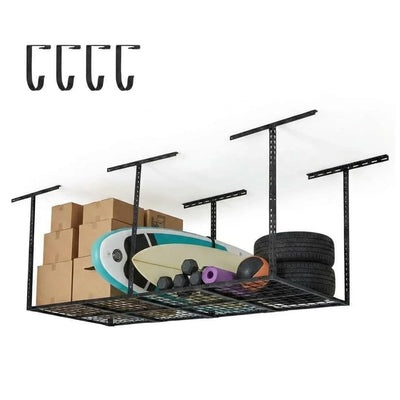 3x8 Ft Heavy Duty Garage Ceiling Storage Racks - 600 LBS Capacity
