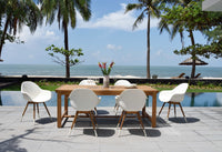 Leyland Extendable Table with 8 Chamonix Armchairs Dining Set
