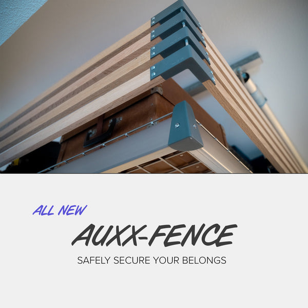 Auxx-Fence Solid Hardwood Safety Fence for Auxx-Lift Storage Platforms