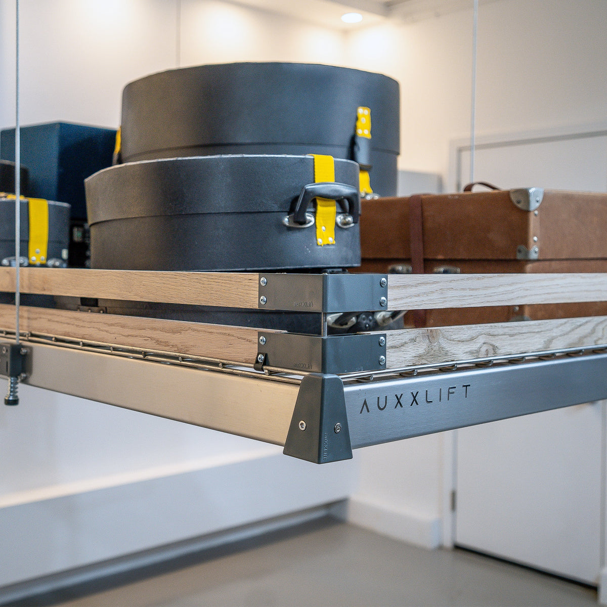 Auxx-Guard Two-Level Solid Hardwood Guard Rail for Auxx-Lift Platforms