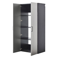 Astro Series Tall Wall-Mounted Garage Storage Cabinet with Soft-Close Doors – Metallic Gray