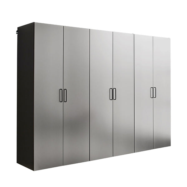 Astro Series Metallic Gray 3-Cabinet Garage Storage Set with Soft-Close Doors