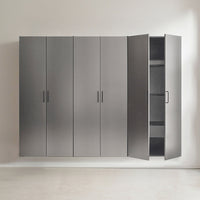 Astro Series Metallic Gray 3-Cabinet Garage Storage Set with Soft-Close Doors