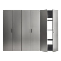Astro Series Metallic Gray 3-Cabinet Garage Storage Set with Soft-Close Doors