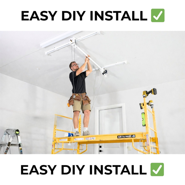 CeilingSAM Storage Elevator Drill-Powered Overhead Garage Storage Lift, Made in the USA