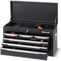 IRONMAX 2-in-1 Rolling Tool Chest with 11 Drawers – Detachable Steel Toolbox and Locking Tool Cabinet on Wheels