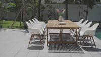 Leyland Extendable Table with 8 Chamonix Armchairs Dining Set
